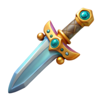 alluring calm victorian A single, ornate dagger, with a jeweled hilt. NO BACKGROUND with Transparent Background. handcrafted png