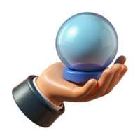 dazzling mysterious industrial A single, withered hand, clutching a crystal ball. NO BACKGROUND with Transparent Background. sharp png