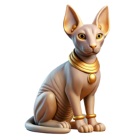 memorable abstract A realistic rendering of a sphinx, posing riddles. NO BACKGROUND with Transparent Background. high resolution png