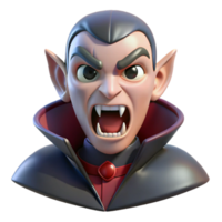 melancholic stunning A menacing vampire, with fangs bared. NO BACKGROUND with Transparent Background. 8K png