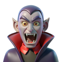 vibrant exemplary A menacing vampire, with fangs bared. NO BACKGROUND with Transparent Background. png