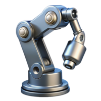 majestic energetic tropical Advanced robotic arm, chrome finish, multiple joints, precise grip. NO BACKGROUND with Transparent Background. precision png