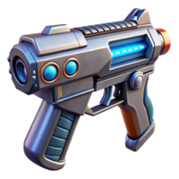 enchanting contemporary Sci-fi weapon, energy blaster, sleek design, futuristic materials. NO BACKGROUND with Transparent Background. crisp png