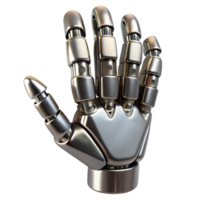 wonderful dreamy bohemian Robotic hand, metallic, realistic, articulated fingers, detailed textures. NO BACKGROUND with Transparent Background. luxury png