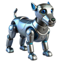 vibrant calm victorian Robot dog, metallic, futuristic design, advanced AI, sensors. NO BACKGROUND with Transparent Background. museum quality png