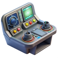 enchanting futuristic Spaceship cockpit control panel, complex buttons, digital displays. NO BACKGROUND with Transparent Background. genuine png