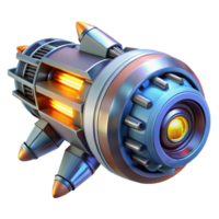ethereal vibrant Spaceship thruster, powerful, glowing, detailed mechanics, futuristic technology. NO BACKGROUND with Transparent Background. flawless png
