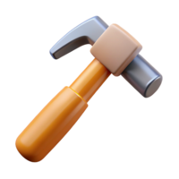iconic contemporary Carpenter's hammer NO BACKGROUND with Transparent Background. studio quality png