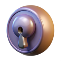 majestic organic Doorknob with keyhole NO BACKGROUND with Transparent Background. flawless png