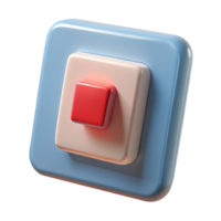 splendid intense classic Light switch NO BACKGROUND with Transparent Background. ultra HD png