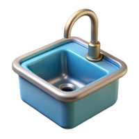 captivating futuristic Kitchen sink NO BACKGROUND with Transparent Background. flawless png