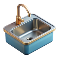calm wonderful Kitchen sink NO BACKGROUND with Transparent Background. refined png
