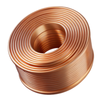 striking sought-after Roll of copper wire NO BACKGROUND with Transparent Background. png