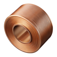 majestic energetic minimalist Roll of copper wire NO BACKGROUND with Transparent Background. flawless png