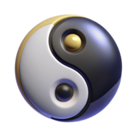 vibrant surreal Yin Yang symbol, Taoism, balance, NO BACKGROUND with Transparent Background. flawless png