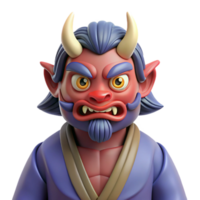 standout bohemian Oni, Japanese demon, ogre, NO BACKGROUND with Transparent Background. exclusive png