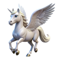 fascinating distinguished A majestic pegasus with pure white wings. NO BACKGROUND with Transparent Background. png