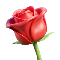 dynamic vibrant Single red rose bud NO BACKGROUND with Transparent Background. elite png