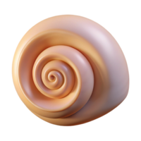immaculate melancholic artistic Single seashell, spiral shaped NO BACKGROUND with Transparent Background. professional png
