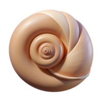 bold dazzling Single seashell, spiral shaped NO BACKGROUND with Transparent Background. premium png