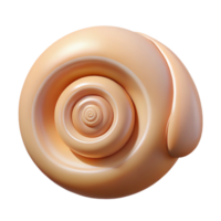 coveted abstract Single seashell, spiral shaped NO BACKGROUND with Transparent Background. museum quality png