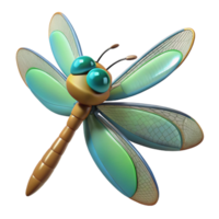 elegant impressionist Dragonfly NO BACKGROUND with Transparent Background. artisan png