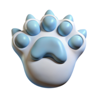 dramatic bohemian Polar bear paw NO BACKGROUND with Transparent Background. expertly shot png