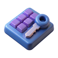 glorious sought-after A single key from a computer keyboard. NO BACKGROUND with Transparent Background. png