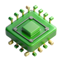 nostalgic pristine A circuit board, green with visible components. NO BACKGROUND with Transparent Background. precision png