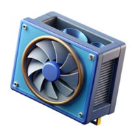 unparalleled industrial A graphics card, with cooling fan. NO BACKGROUND with Transparent Background. luxury png