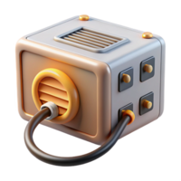 serene surreal A power supply unit, with cables attached. NO BACKGROUND with Transparent Background. studio quality png