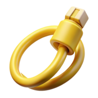 memorable organic A network cable, yellow. NO BACKGROUND with Transparent Background. crisp png