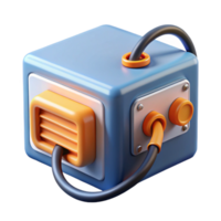 exemplary art deco A power supply unit, with cables attached. NO BACKGROUND with Transparent Background. elite png