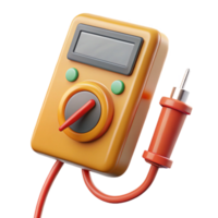 breathtaking artistic A multimeter, with probes attached. NO BACKGROUND with Transparent Background. high resolution png