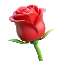 exquisite standout Single red rose bud NO BACKGROUND with Transparent Background. png
