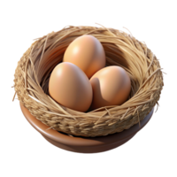 beautiful energetic nordic Empty bird's nest NO BACKGROUND with Transparent Background. professional png