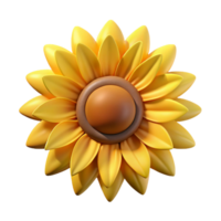 vibrant nordic Open sunflower head facing forward NO BACKGROUND with Transparent Background. top-tier png
