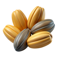 sumptuous romantic traditional Close-up of sunflower seeds NO BACKGROUND with Transparent Background. studio quality png