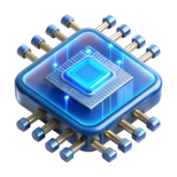 exquisite creative Futuristic data chip, glowing circuits, intricate design. NO BACKGROUND with Transparent Background. flawless png
