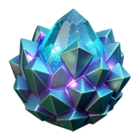 majestic elegant Alien mineral, glowing, crystalline structure, intricate patterns. NO BACKGROUND with Transparent Background. flawless png