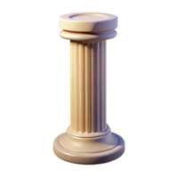 exquisite memorable Tuscan column, plain shaft, NO BACKGROUND with Transparent Background. png