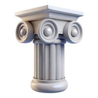 dazzling mysterious tropical Greek ionic capital, volutes, NO BACKGROUND with Transparent Background. sharp png