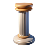 memorable industrial Tuscan column, plain shaft, NO BACKGROUND with Transparent Background. precision png