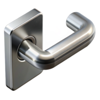 mesmerizing inspired Modern door handle, brushed steel, NO BACKGROUND with Transparent Background. png