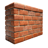 gorgeous timeless Brick wall section, aged texture, NO BACKGROUND with Transparent Background. png
