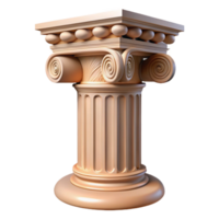 whimsical enchanting Temple column, intricate carvings, NO BACKGROUND with Transparent Background. professional png