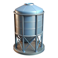whimsical alluring Silo structure, cylindrical shape, NO BACKGROUND with Transparent Background. 8K png