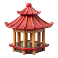 beautiful quintessential Pagoda roof, tiered structure, NO BACKGROUND with Transparent Background. png