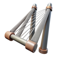 magnificent rustic Bridge suspension cable, steel strands, NO BACKGROUND with Transparent Background. 4K png
