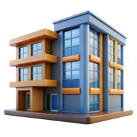 pristine coveted Modern apartment building facade, modular design, NO BACKGROUND with Transparent Background. png